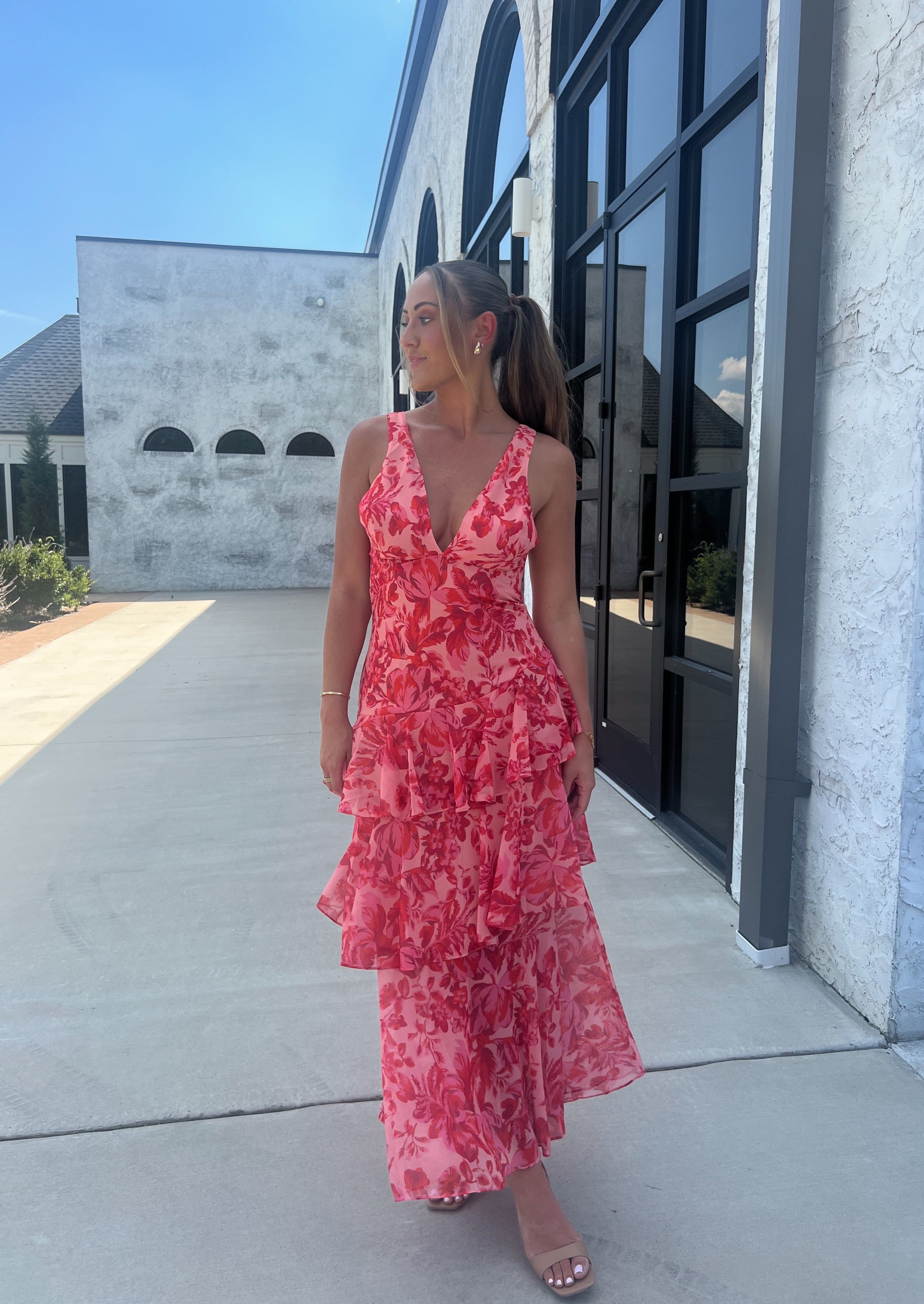 Haven Strappy Back Ruffle Midi Dress Haven Strappy Back Ruffle Midi Dress